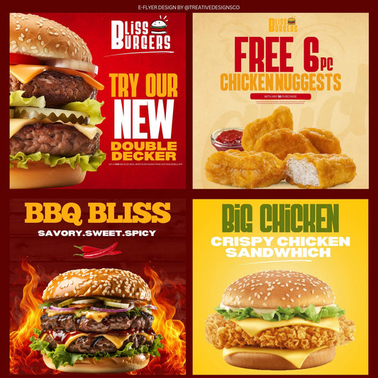 Set of 4 digital graphics