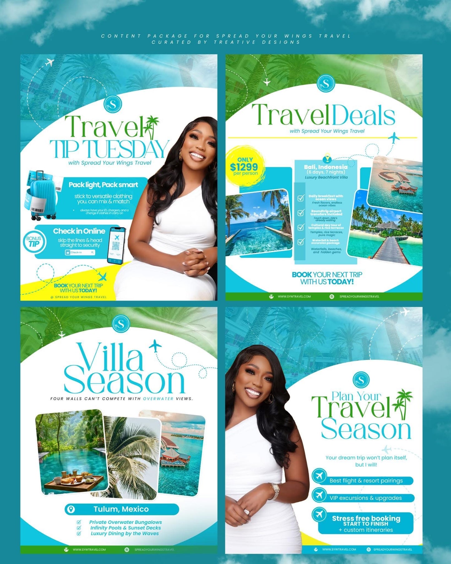 Set of 4 digital graphics